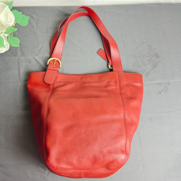 Rare! Coach vintage Soho Leather Red Tote 4082 - Picture 1 of 11